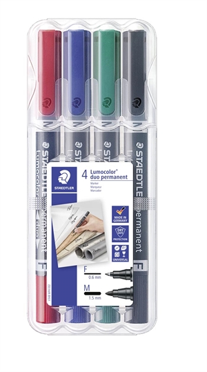 Staedtler Marker Lumocolor Duo Perm 0,6-1,5mm ass (4)